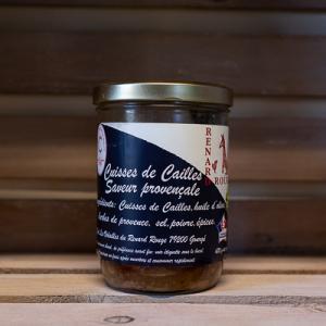 Plats préparés à base de cailles | Bocal de cuisses saveur provençale